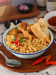 Indonesian Cuanki with Spicy Broth and Chili