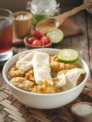 Cuanki Soup with Fried Tofu and Boiled Egg