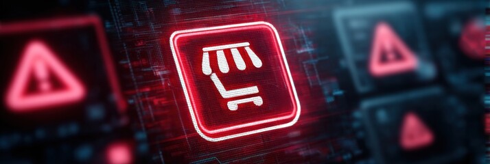 Glitchy Online Store Interface With Warning Symbols Indicating Potential Issues