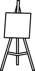 Artist Easel Flat Style Clipart