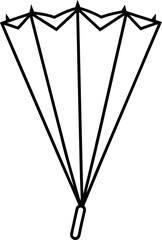 Folded Umbrella Clipart Design