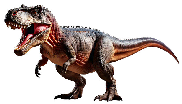 dinosaur isolated on white background, png, ai generated. 