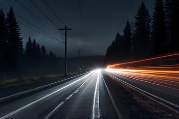 road in the night