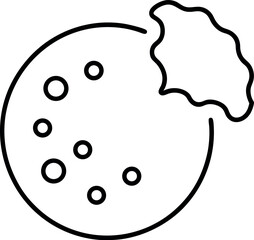 Cookie with Bite Clipart
