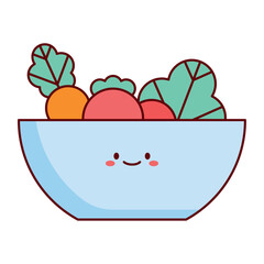 Healthy Vegetable Dish Flat Style