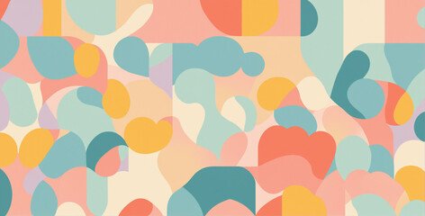 Fototapeta premium abstract organic shapes in gentle pastel colors