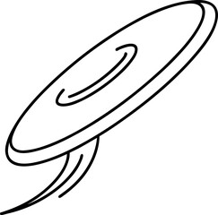 Flying Frisbee Clipart Icon