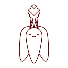 Organic Carrot Flat Style Icon
