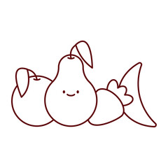 Fresh Tropical Fruits Flat Design