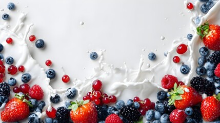 berries on a white background