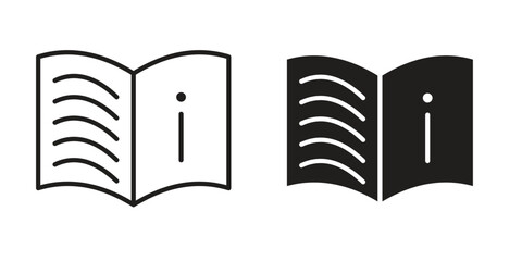 guide book icon outline vector Thin line. flat vector simple elements.