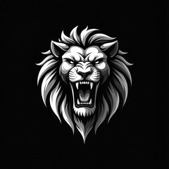 Obraz premium monocrome Noble Roar in Black and White logo