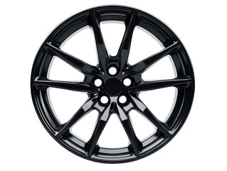 Obraz premium Sleek Black Alloy Wheel