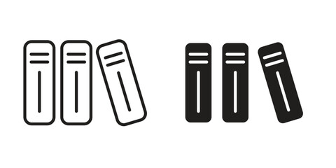 Library icon outline vector Thin line. flat vector simple elements.