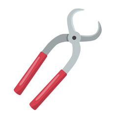 Clamp pliers vector clip art for gripping tools, mechanical repair, and construction icon design
