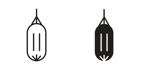 Punching bag icon outline vector Thin line. flat vector simple elements.