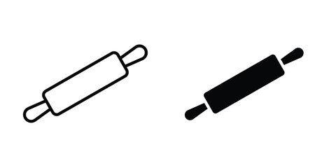 Rolling pin icon outline vector Thin line. flat vector simple elements.