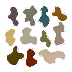 Abstract blob shape in minimal trendy style vector