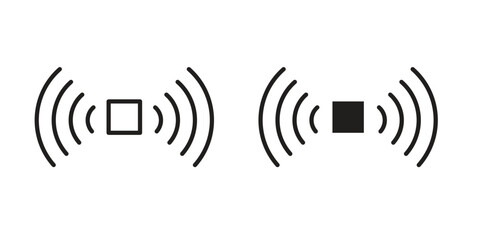 Sensor icon outline vector Thin line. flat vector simple elements.