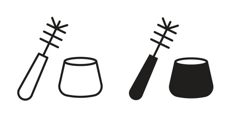 Toilet brush icon outline vector Thin line. flat vector simple elements.