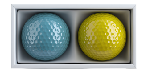 Golf Ball Isolated on Transparent Background


