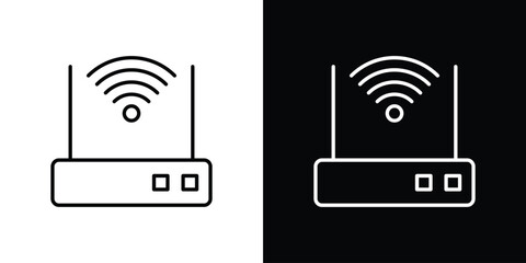 Wifi modem icon vectors - high quality black style vector icons