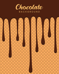Vector Melted Chocolate Background Design