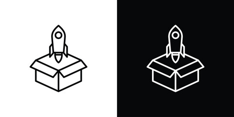 Product release icon vectors - high quality black style vector icons