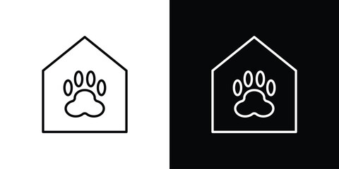 Pet shelter icon vectors - high quality black style vector icons