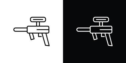 Paintball gun icon vectors - high quality black style vector icons