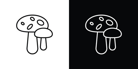Mushrooms icon vectors - high quality black style vector icons