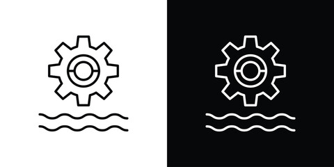Hydro power icon vectors - high quality black style vector icons