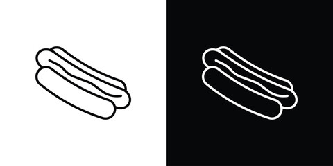 Hot dog icon vectors - high quality black style vector icons
