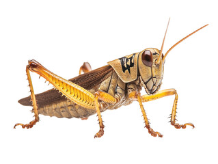 Grasshopper Close-Up on Transparent Background