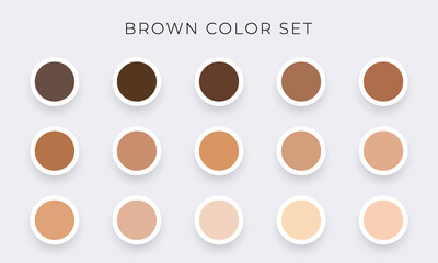 Vector Set Of Brown Color