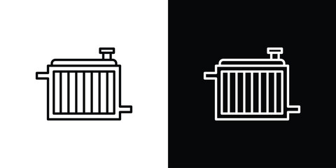 car radiator icon vectors - high quality black style vector icons