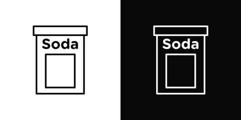 baking soda icon vectors - high quality black style vector icons