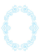 vector frame with floral ornament