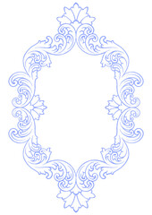 vector frame with floral ornament