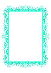 frame with green ornamental classic