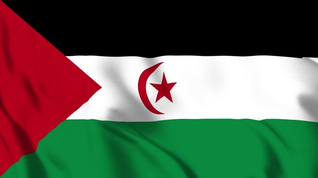 Sahrawi Arab Democratic Republic Flag 4K Animation Symbol of Resistance in Motion