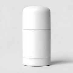 Minimalist white deodorant stick isolated on a bright studio background promoting health and wellness with clean personal care products
