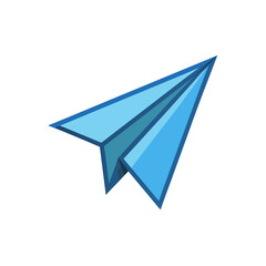 Fototapeta premium paper airplane isolated on white background