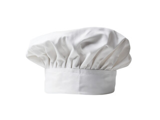 White pleated chef hat toque headwear, Png Transparent, Isolated on White