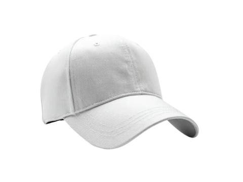 White fabric baseball cap headwear, Png Transparent, Isolated on White