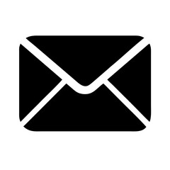 Email envelope message solid color icon  
