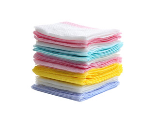 Stacked colorful soft cloths pink, Png Transparent, Isolated on White