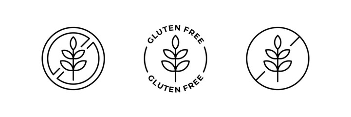 Minimalist Gluten-Free Logo Set