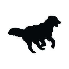 Golden retriever silhouette