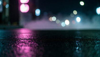 Neon Sign in Rain Slicked City Alley. Wedding Concept. Generated Image